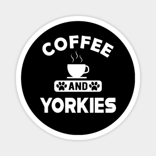 Yorkie Dog - Coffee and yorkies Magnet